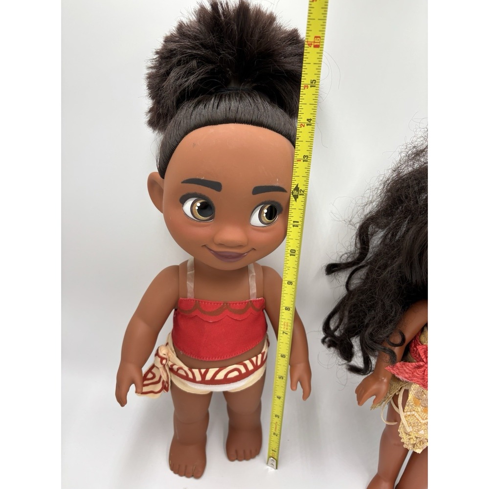Disney Animators' Collection Toddler Moana 15" Doll + Adult Moana + Pua LOT (3) - Picture 3 of 7